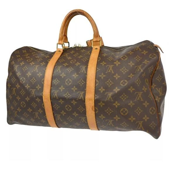 AUTHENTIC LOUIS VUITTON KEEPALL 50 TRAVEL HANDBAG MONOGRAM SP1001 - Picture 2 of 9